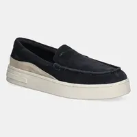 Kožené mokasíny Armani Exchange pánské, tmavomodrá barva, XUY011 XV868 U645