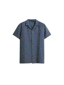 Desigual Košeľa  námornícka modrá / biela