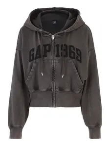 Gap Petite Tepláková bunda  čierna