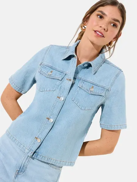 Friends Like These Blúzka  modrá denim