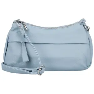 Stylová dámská koženková crossbody kabelka Foppa, světle modrá