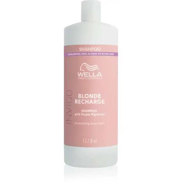 Wella Professionals Invigo Blonde Recharge šampon pro blond vlasy neutralizující žluté tóny 1000 ml