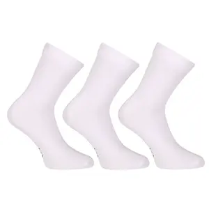 Nedeto 3PACK ponožky kotníkové bambusové bílé (3PBK02) M