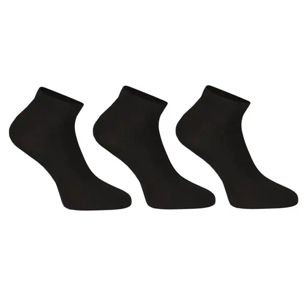 Nedeto 3PACK ponožky nízké bambusové černé (3PBN01) M