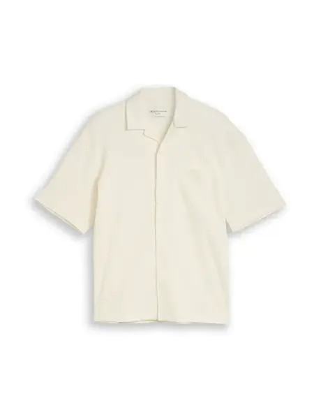 TOM TAILOR DENIM Košeľa  šedobiela