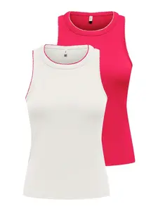 ONLY Top 'ONLALLY'  malinová / biela