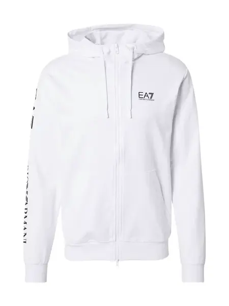 EA7 Emporio Armani Tepláková bunda  čierna / biela