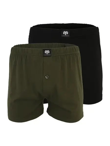 CECEBA Boxerky  olivová / čierna