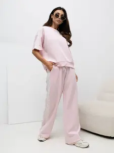 Jasnorůžová oversize halenka