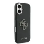 Zadní kryt Guess PU Resin Logo pro Apple iPhone 17, černá