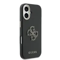 Zadní kryt Guess PU Resin Logo pro Apple iPhone 17, černá