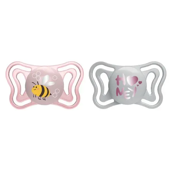 CHICCO Dudlík Physio Light silikonový dívka 2-6m, 2 ks