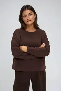 Marisse dámská oversize mikina hnědá