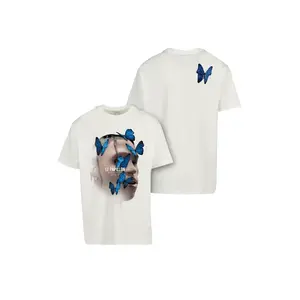 Bílé bílé tričko Le Papillon Oversize