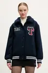 Tommy Jeans Bunda s prímesou vlny Tommy Jeans