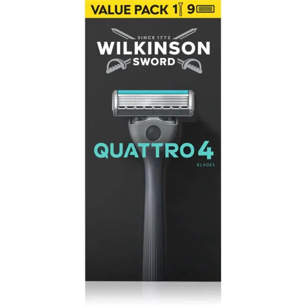 Wilkinson Sword Quattro holiaci strojček náhradné čepieľky 8 ks