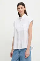 Bavlněná košile PS Paul Smith bílá barva, relaxed, s klasickým límcem, W2R.341B.P21598