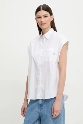 Bavlněná košile PS Paul Smith bílá barva, relaxed, s klasickým límcem, W2R.341B.P21598