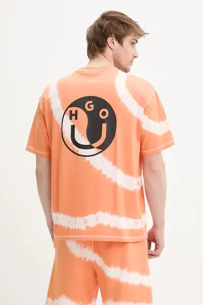 Bavlněné tričko Hugo Blue