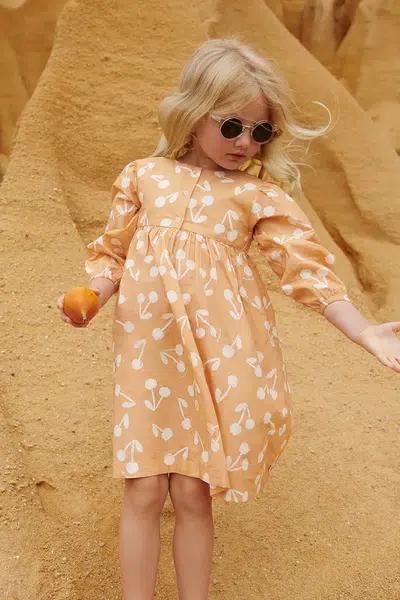 Dětské bavlněné šaty Liewood Ariana Printed Dress oranžová barva, mini, LW19806