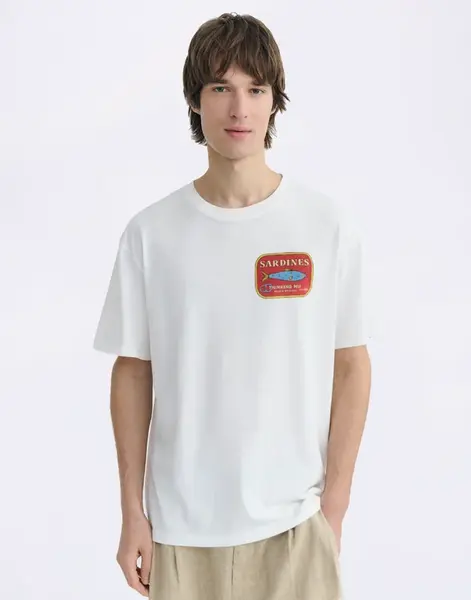 Tričko Thinking MU Sardines Aaron Tee WHITE