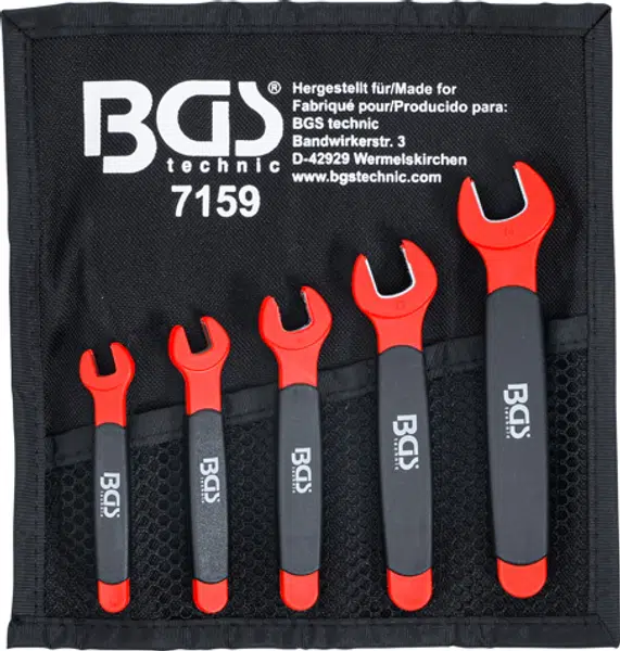 BGS technic Elektrikářské ploché klíče VDE, izolované, 7-14 mm, sada 5 dílů - BGS 7159