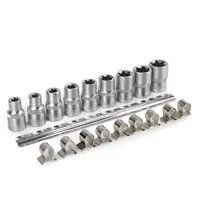 MAR-POL Nástrčné hlavice Torx-E, 1/2", E10 - E24, 9 ks na liště