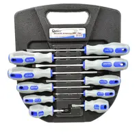 GEKO Sada šroubováků, křížové a ploché, 10 ks v držáku