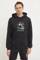 Bavlněná mikina The North Face Outdoor Graphic pánská, černá barva, s kapucí, s potiskem, NF0A8C20JK31