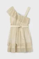 Dívčí šaty Mayoral béžová barva, mini, 6977