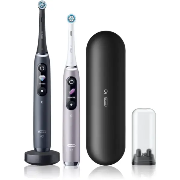 Oral-B iO9 elektrická zubná kefka DUO Black Onyx & Rose Quartz 2 ks