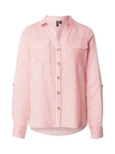 VERO MODA Blúzka 'VMBumpy'  koralová / biela