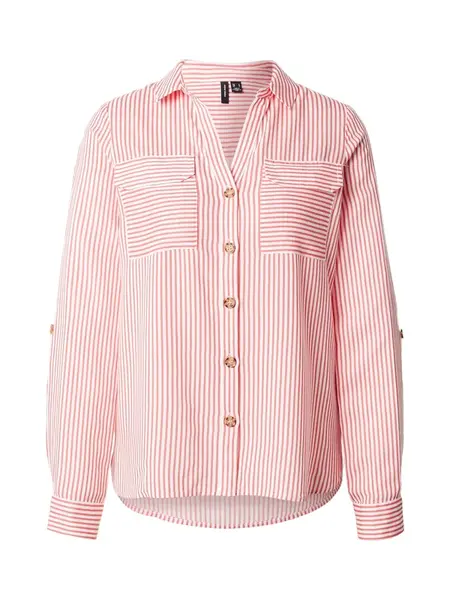 VERO MODA Blúzka 'VMBumpy'  koralová / biela