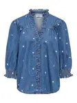 ONLY Blúzka 'ONLRAYA DAISY'  modrá denim / žltá / biela