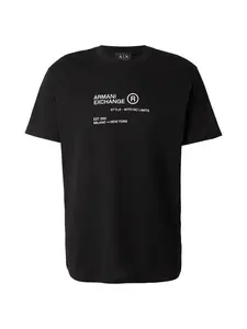 ARMANI EXCHANGE Tričko  sivá / čierna / biela