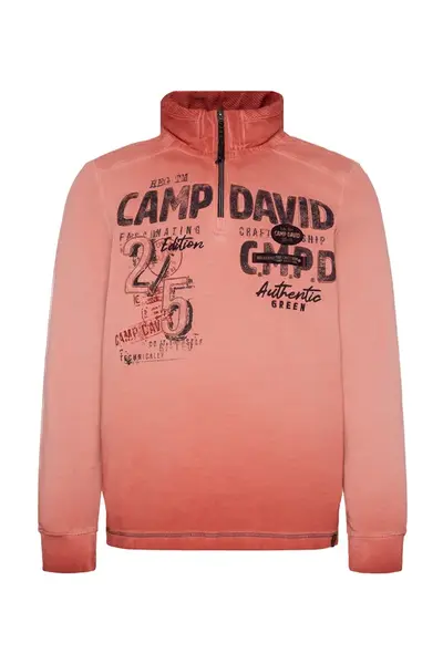 CAMP DAVID Mikina 'The Craftsmen'  červená / čierna