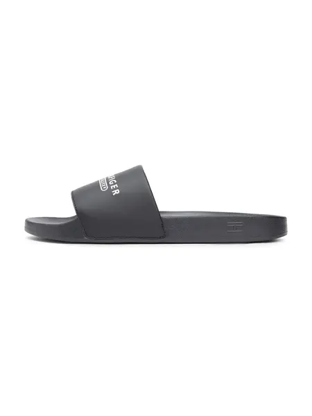 TOMMY HILFIGER Šľapky  čierna / biela