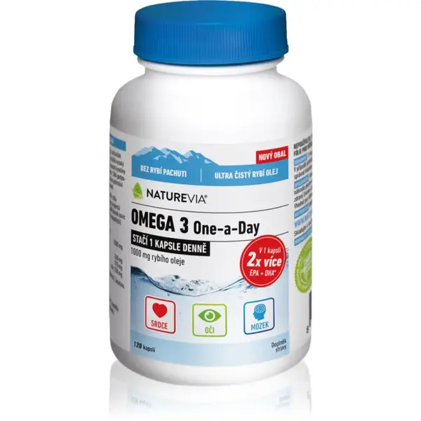 NatureVia Omega 3 One a Day kapsle pro zdravé srdce a cévy 120 cps