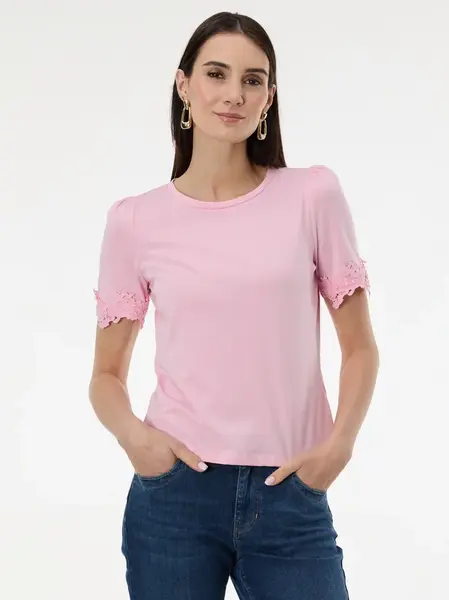 Light pink women's short sleeve T-shirt ORSAY - Women's
