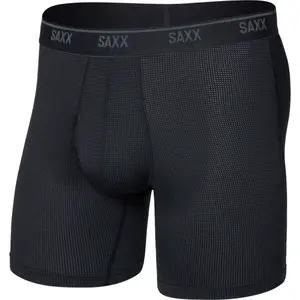 SAXX QUEST QUICK-DRY MESH BOXER BRIEF FLY Funkční boxerky, černá, velikost