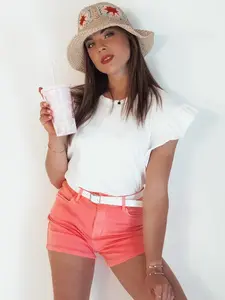 Dámské džínové šortky GLAMWEAR růžové