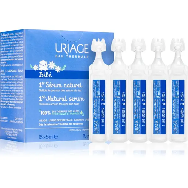 Uriage Bébé 1st Natural Serum sérum pre upokojenie očí a nosných slizníc 15x5 ml