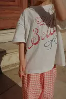 Dětské tričko s příměsí lnu Konges Sløjd RHW X KS BELLA TEE OCS bílá barva, s potiskem, Rosie Huntington Whiteley KS103594