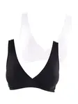 PETITE FLEUR Podprsenka na dojčenie  tmavošedá / čierna