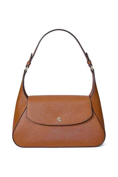 Kožená kabelka Lauren Ralph Lauren hnědá barva, 431969364