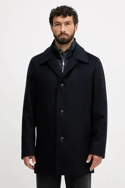 Vlněný kabát BOSS H-Clark-Bib-S-254