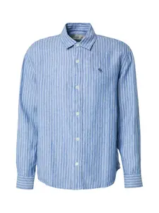 Abercrombie & Fitch Košeľa 'FEB4'  modrá / biela