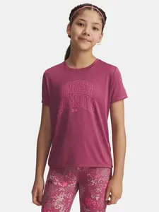 Dívčí tričko Under Armour Tech Varsity Graphic SS-RED - Holky