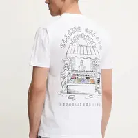 Bavlněné tričko Ellesse Stradone pánské, bílá barva, s potiskem, SHZ21846