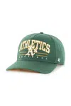 Bavlněná baseballová čepice 47 brand MLB Oakland Athletics zelená barva, s aplikací, B-RSCOE18GWP-DG